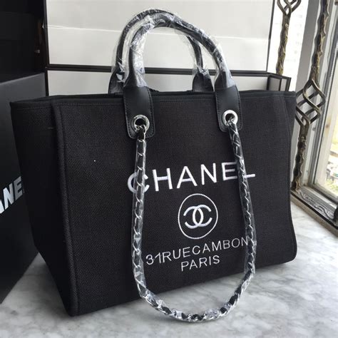 chanel black canvas bag|chanel tote bag canvas price.